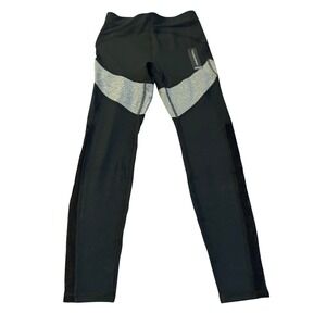 Tahari Sport Women Black‎ Grey Mesh Panel Athletic Leggings Pants Size M  NWT